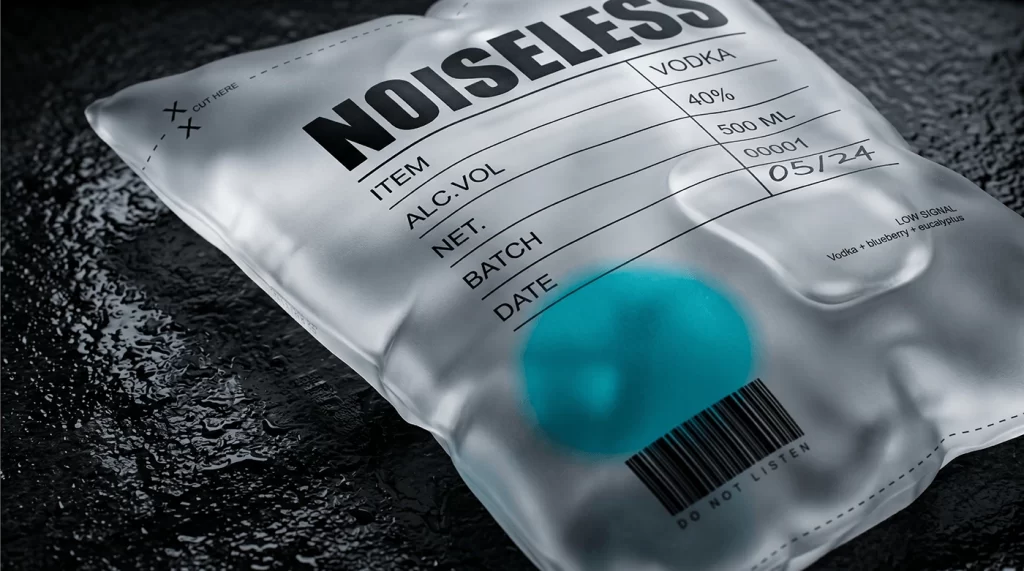 Noiseless Vodka Pouch Blueberry + Eucalyptus flavor