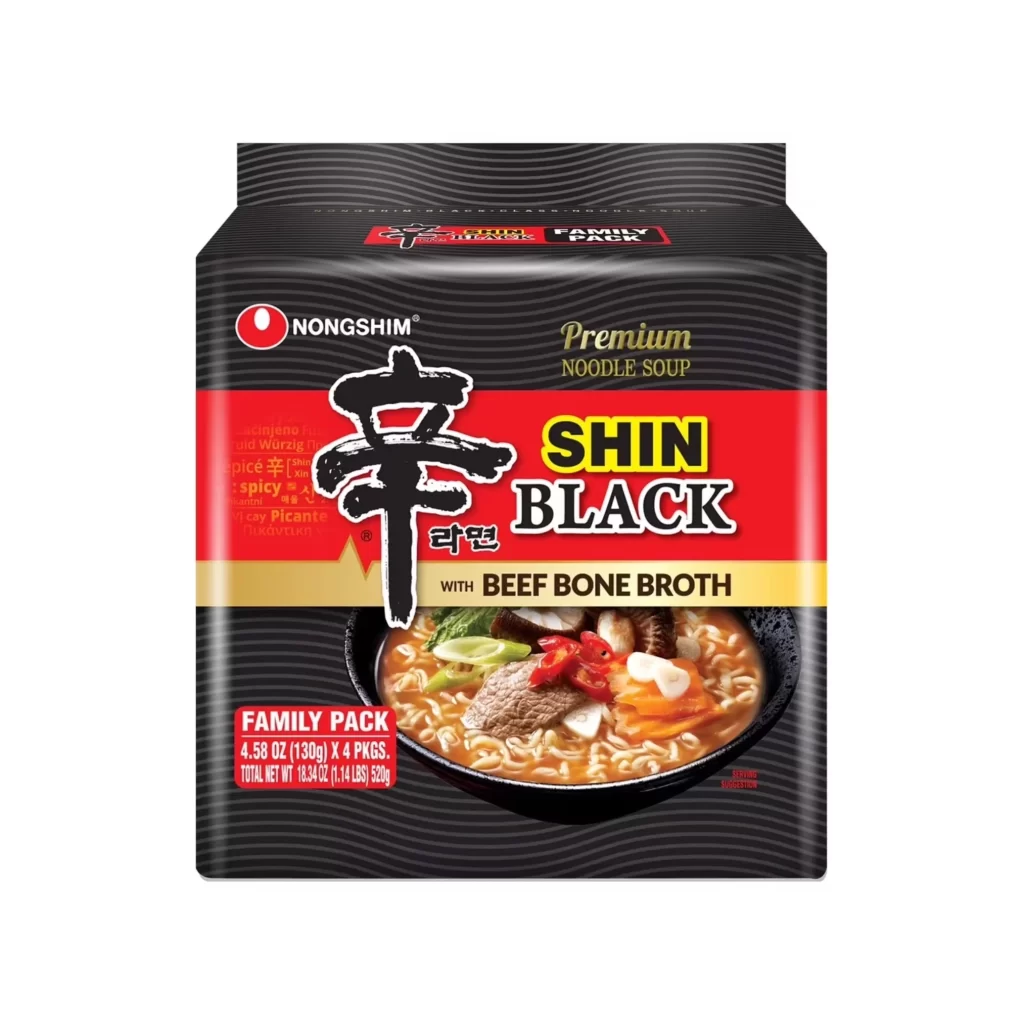 Nongshim Shin Black Ramen Packaging