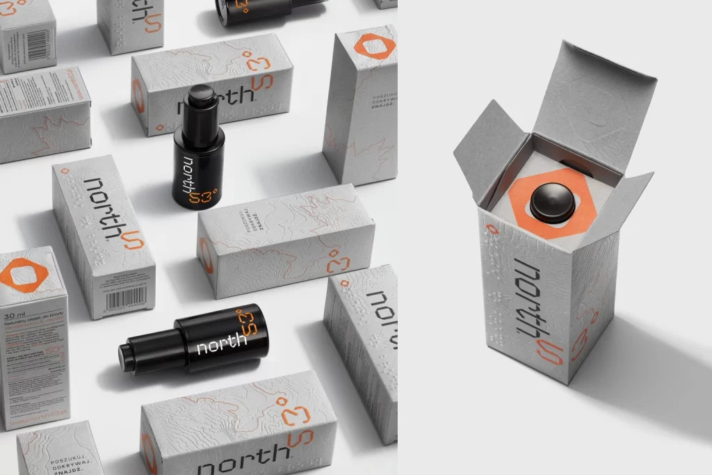 North53 Beard Oil Skincare Packaging Red