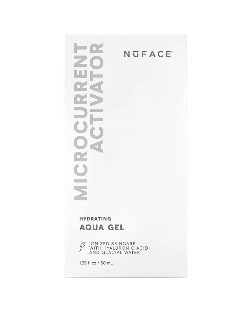 NuFace Hydrating Aqua Gel Microcurrent Activator Bottle Detail