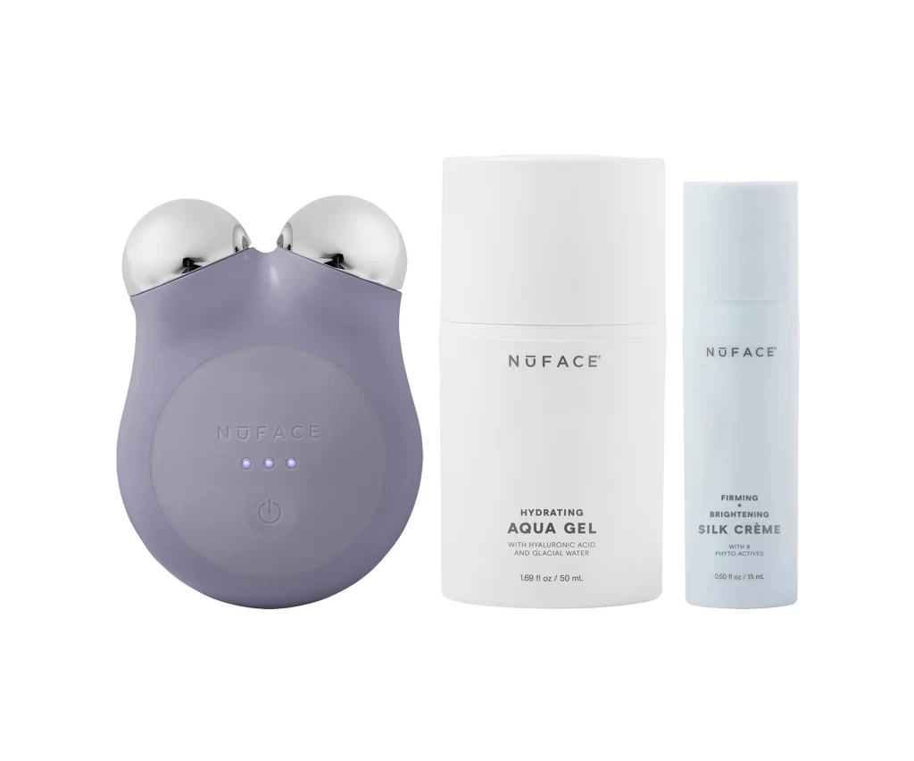 NuFace Mini Starter Kit Violet Dusk Set Front View