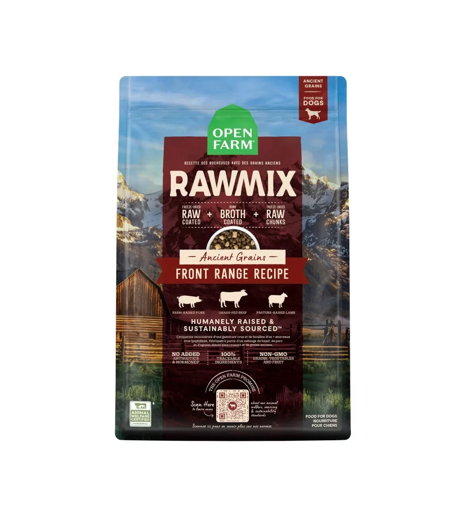 Open Farm Front Range Recipe Dog Food Packaging