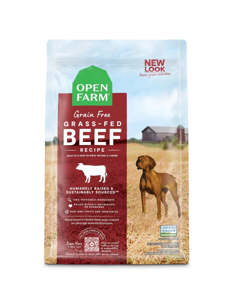 Open Farm Grain Free Grass-Fed Beef Recipe Dog Food Image 1 Packaging