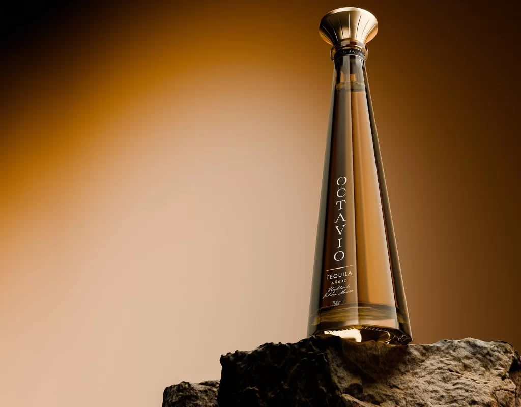 Octavio Tequila Tequila Bottle Octavio Angle View