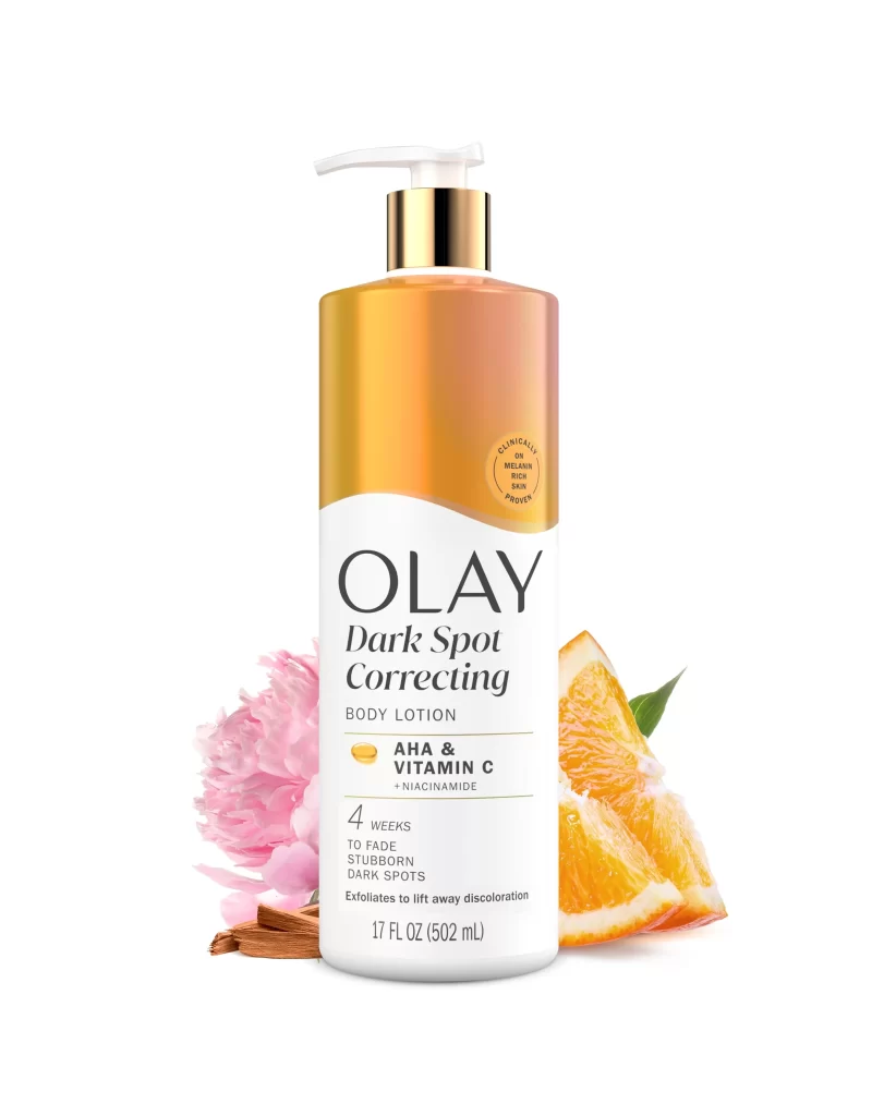 Olay Dark Spot Correcting AHA & VITAMIN C + NIACINAMIDE Skincare Packaging