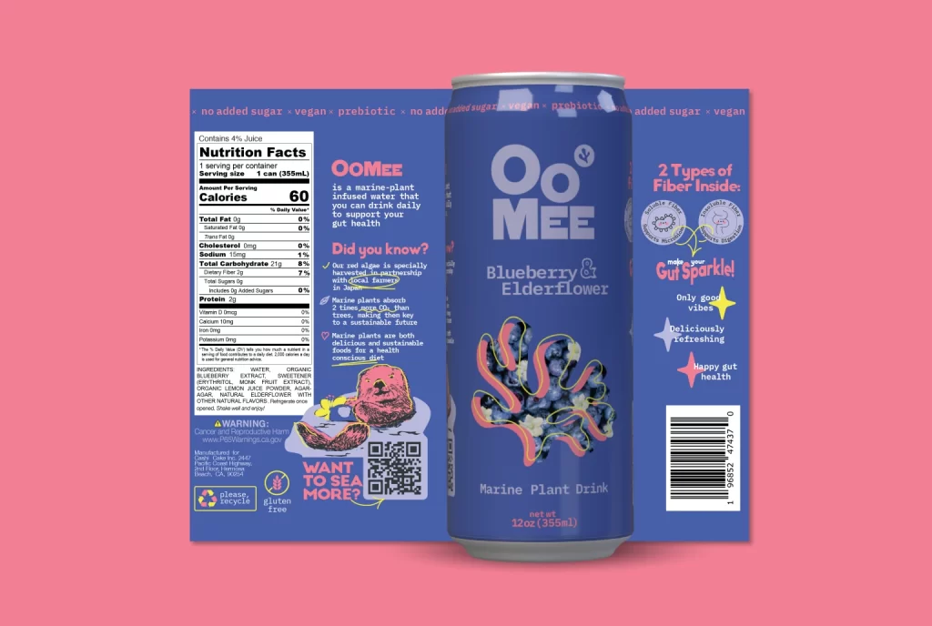 Oomee Beverage Marine Plant Drink Packaging Can