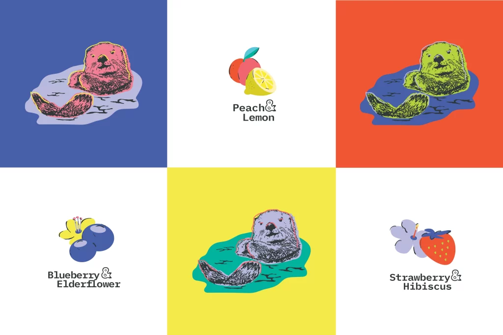 Oomee Beverage Packaging Illustrated