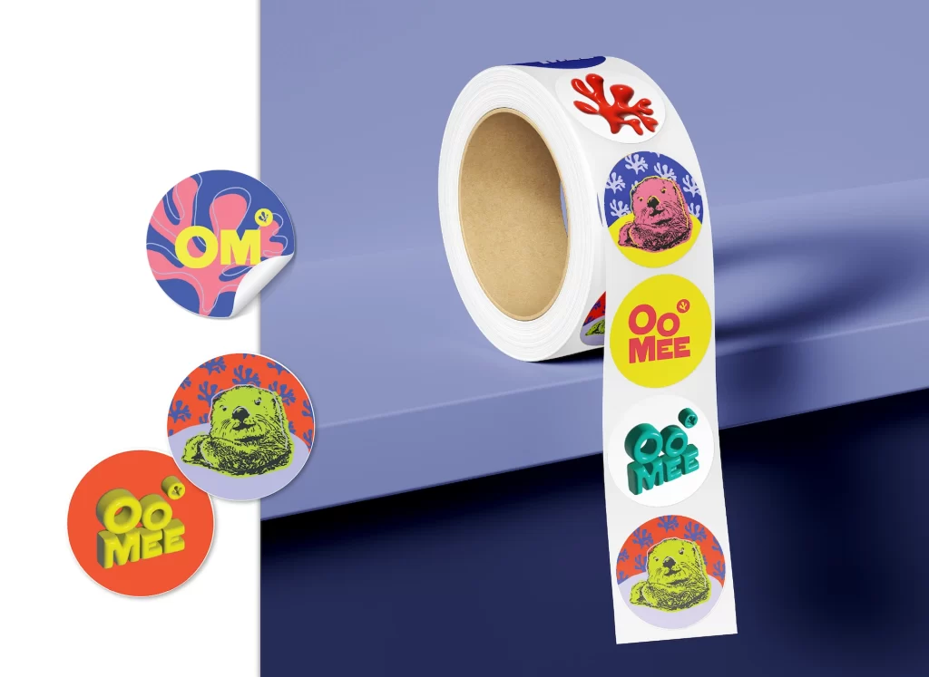 Oomee Beverage Stickers Packaging