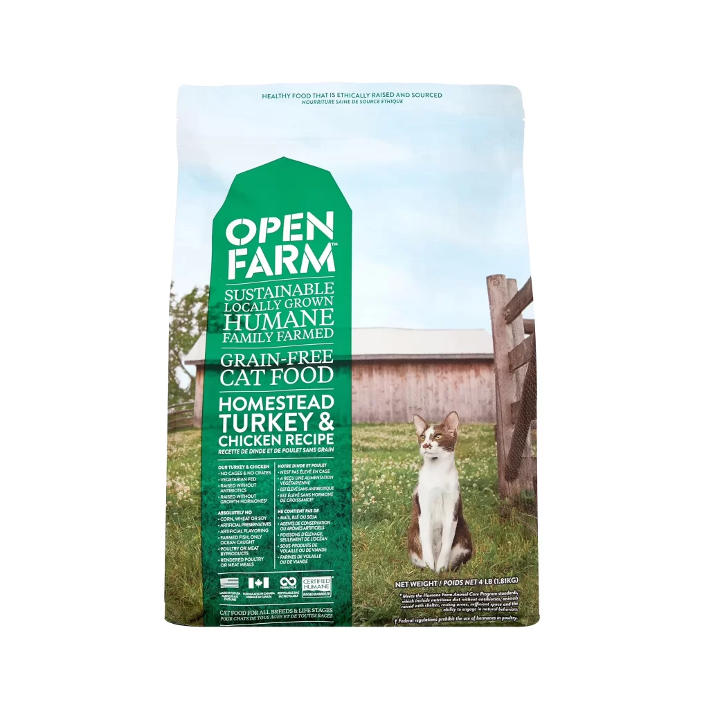 Open Farm Homestead Turkey & Chicken Recipe Cat Food Packaging