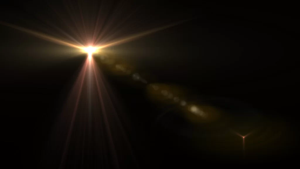 Optical Flare 16 Yellow Light Overlay