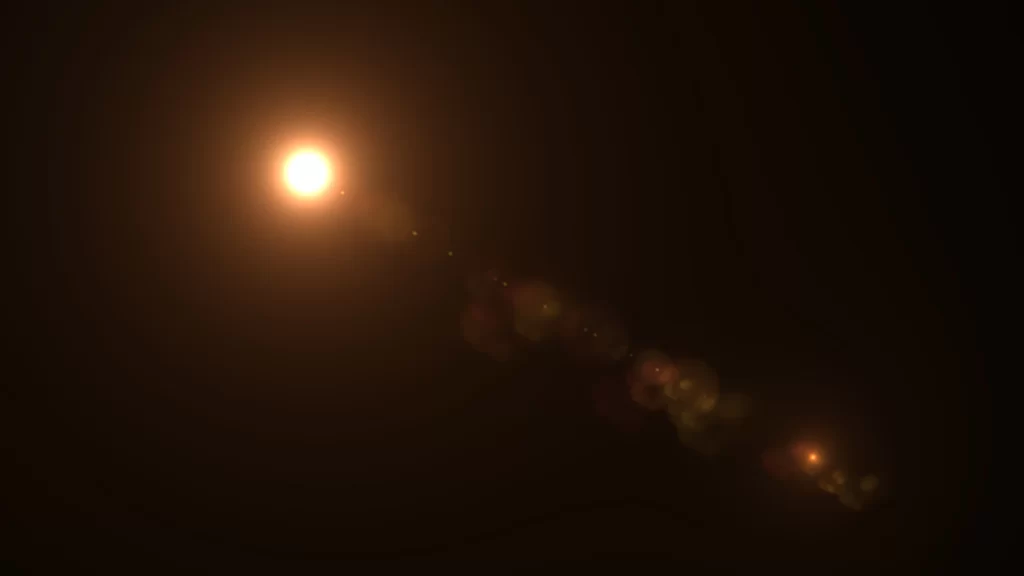 Optical Flare 8 Orange Light Overlay