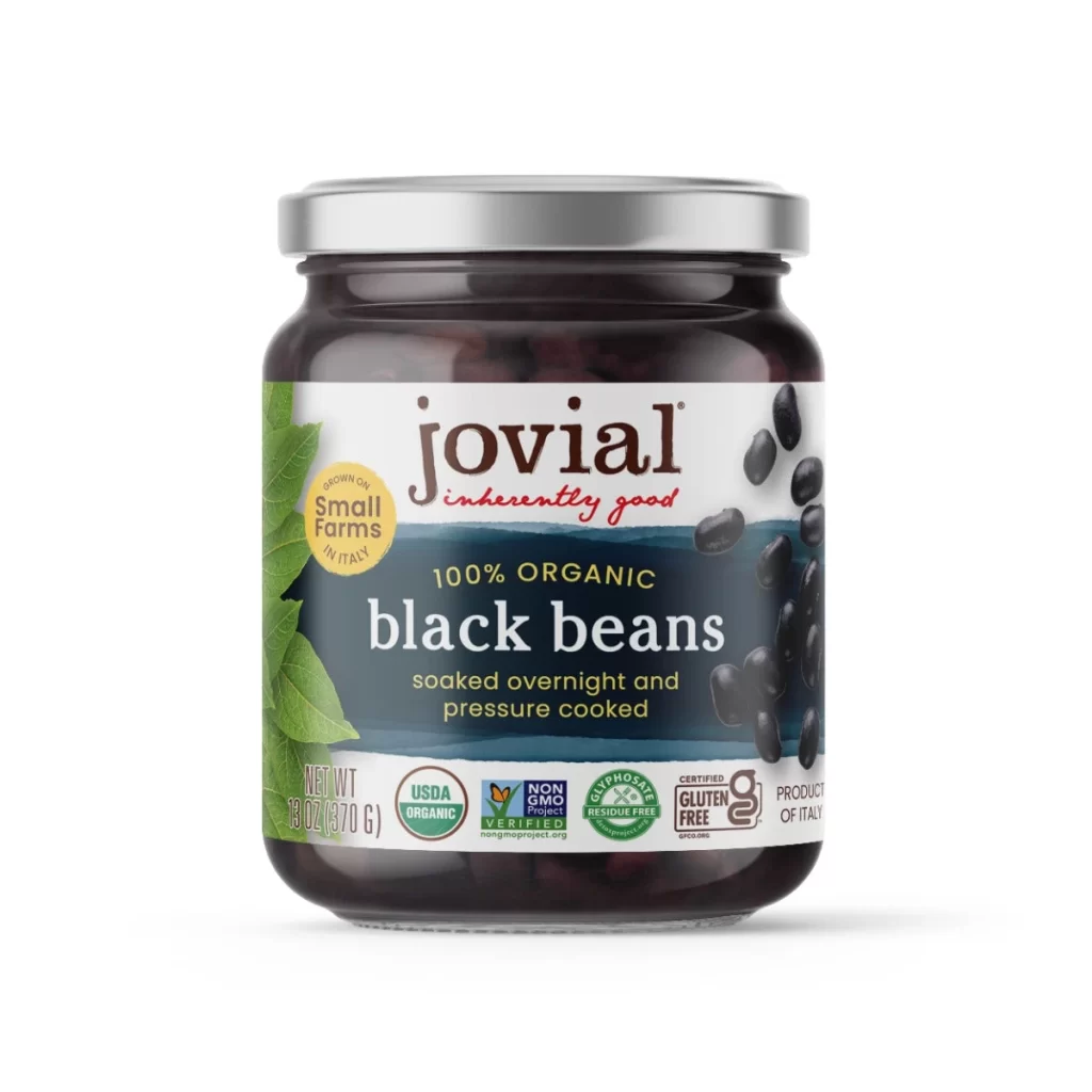 Jovial Organic Black Beans Packaging