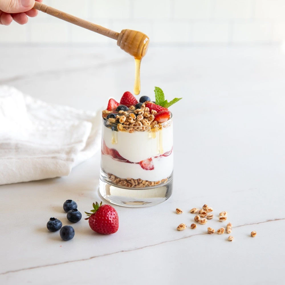 Cereal Parfait Berry Honey Photography