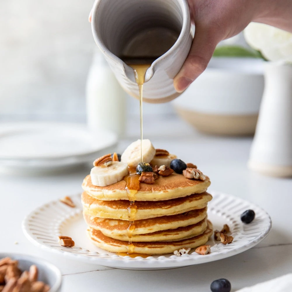 Pancakes Banana Blueberry Pecan Photography