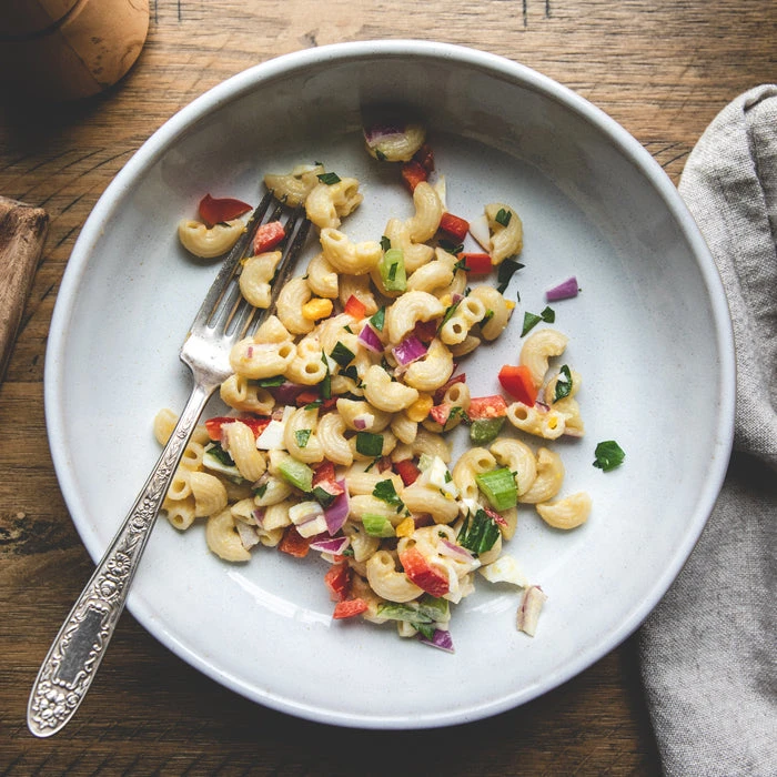 Macaroni Red Pepper Cilantro Photography