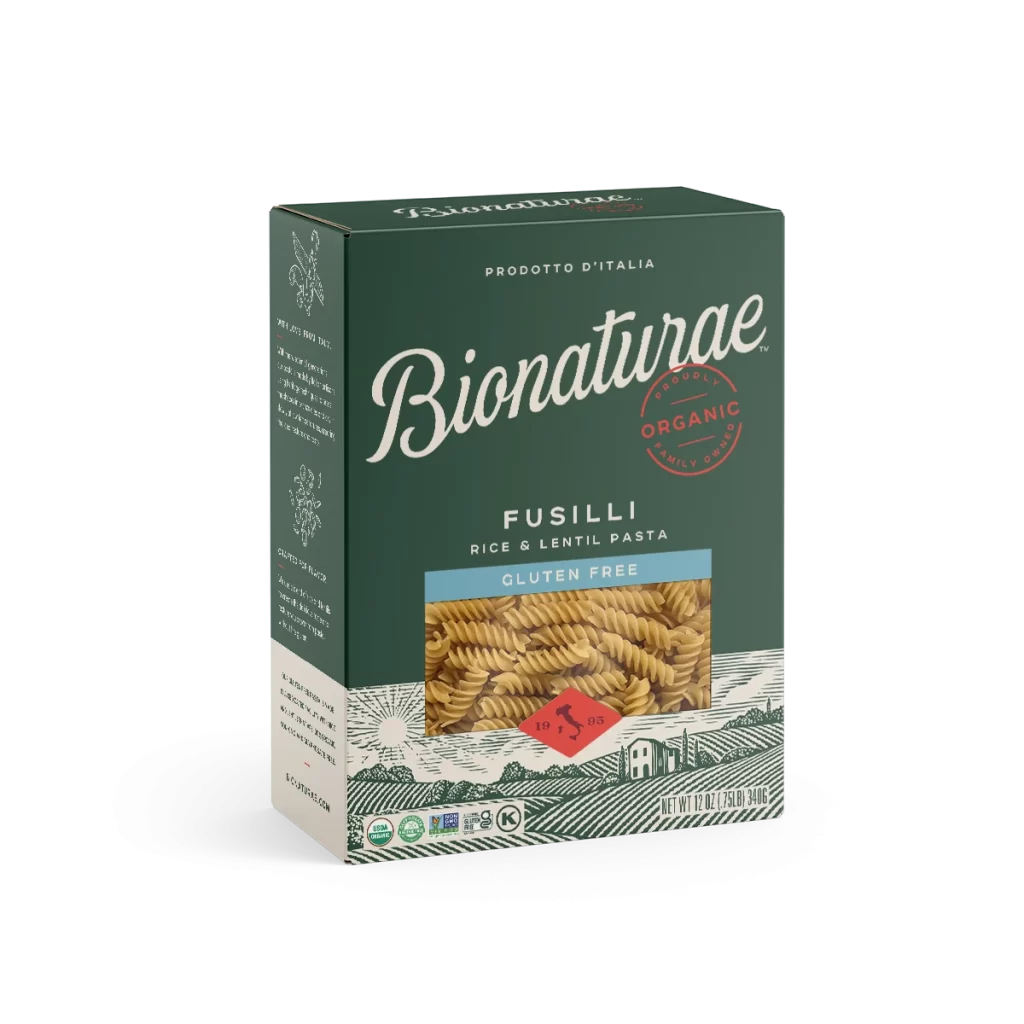 Bionaturae Gluten Free Rice Lentil Fusilli Packaging