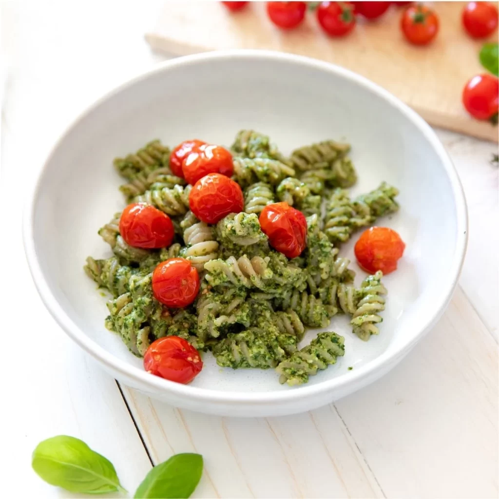 Rigatoni Cherry Tomato Basil Pesto Photography