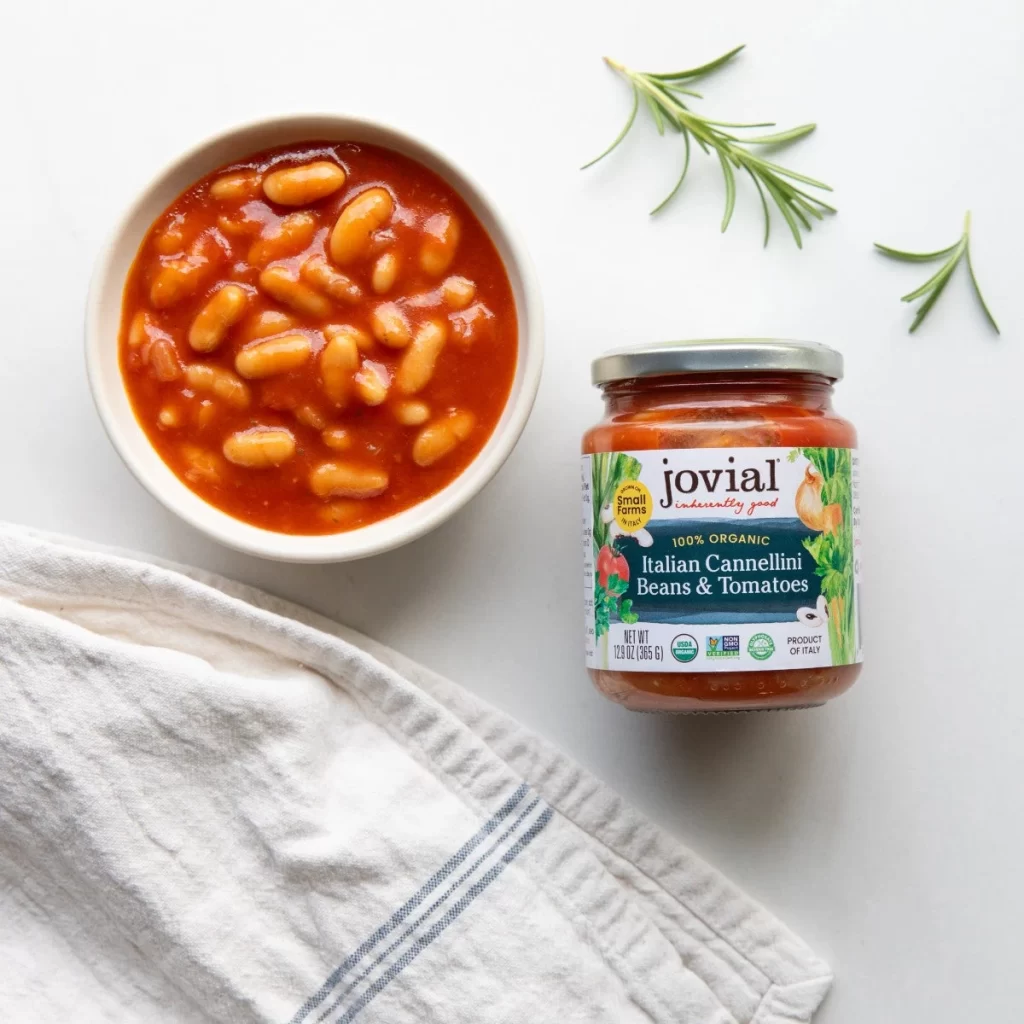 Jovial Organic Italian Cannellini Beans And Tomatoes Packaging 02