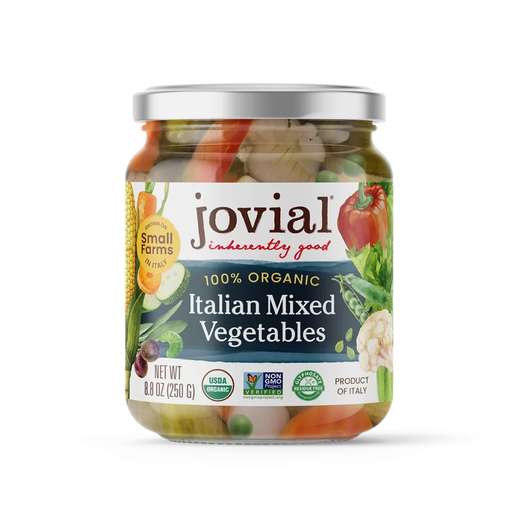 Jovial Organic Italian Mixed Vegetables Packaging