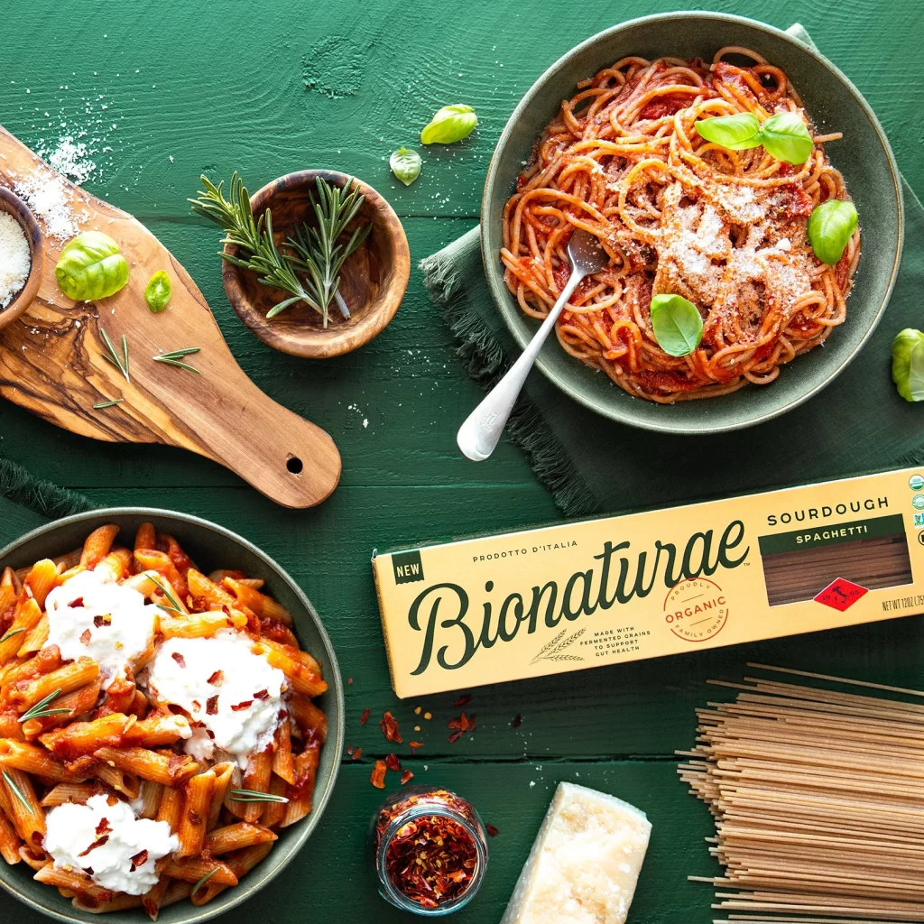 Bionaturae Organic Sourdough Fusilli Organic sourdough spaghetti Packaging