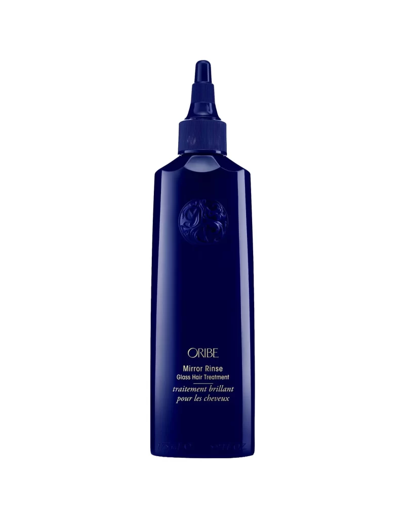 Oribe Mirror Rinse Glass Hair Treatment Bottle Front View