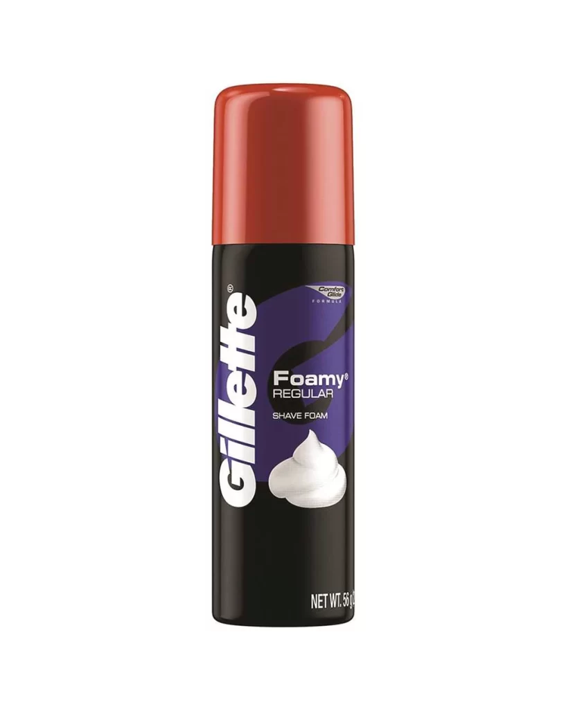 Gillette Foamy Regular Shave Foam Packaging