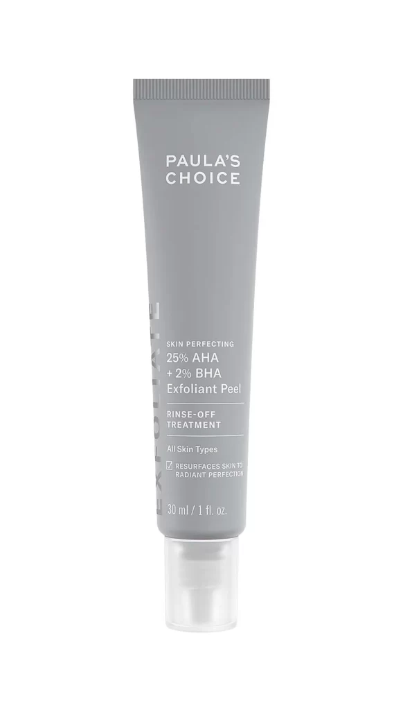Paula’s Choice Skin Perfecting 25 Percent AHA Plus 2 Percent BHA Exfoliant Bottle Front View