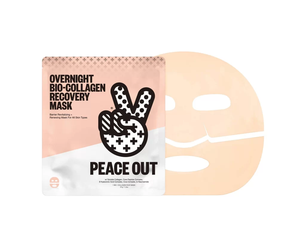 Peace Out Overnight Bio-Collagen Recovery Mask Jar Front View