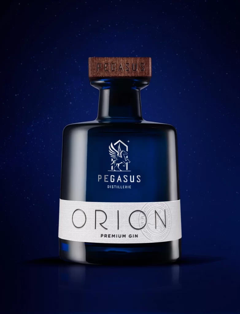 Pegasus Distillerie Orion Gin Packaging Blue