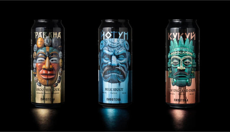 Pivoteka Craft Beer Packaging Three