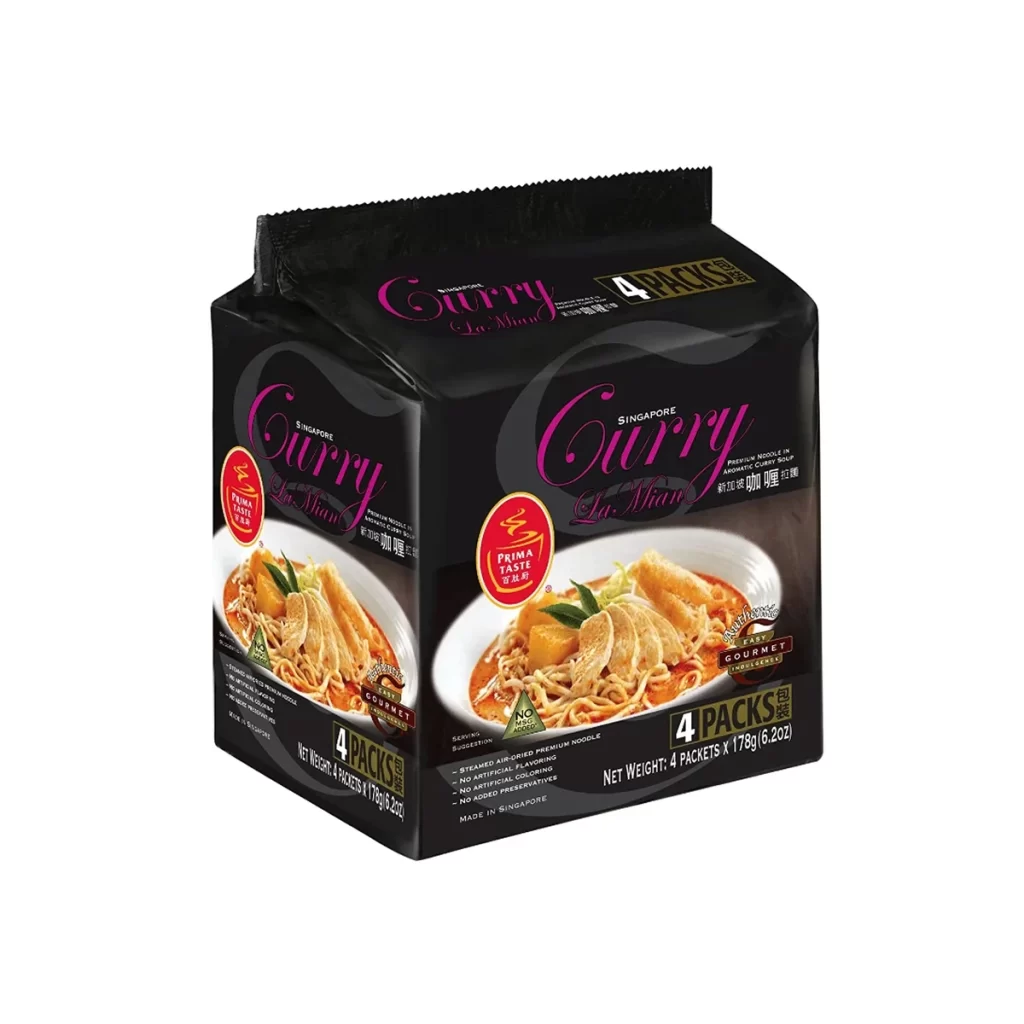 Prima Taste Curry La Mian Noodle Soup Packaging