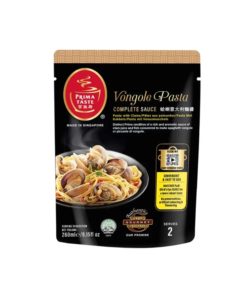 Prima Taste Vongole Pasta Noodle Soup Packaging