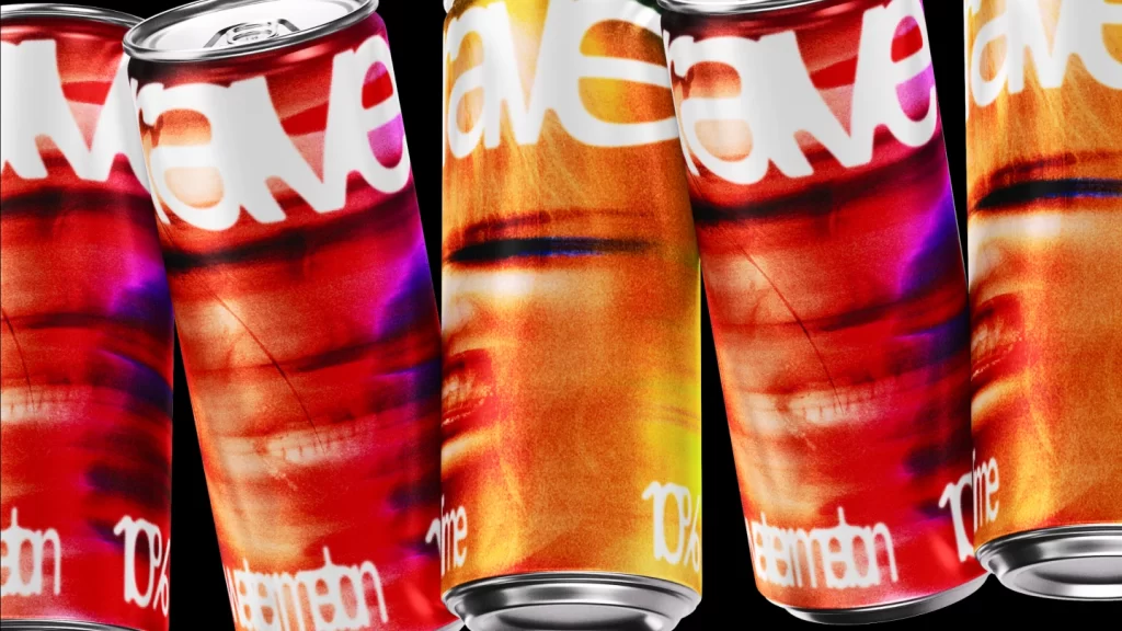 Rave Techno Cocktails Energy Drink Can Watermelon