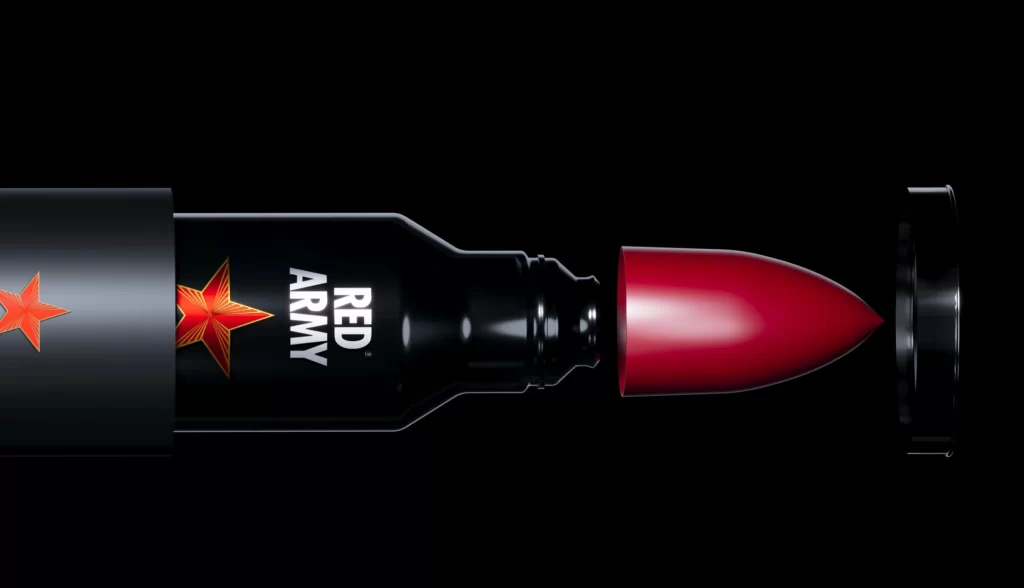 Red Army Vodka Bottle Vodka Side View