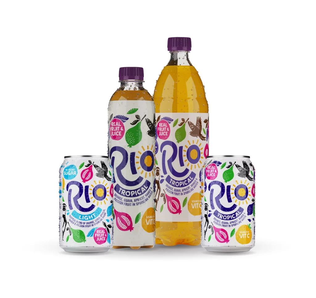 Rio Beverage Bottle and Can (Light variant with no added sugar)