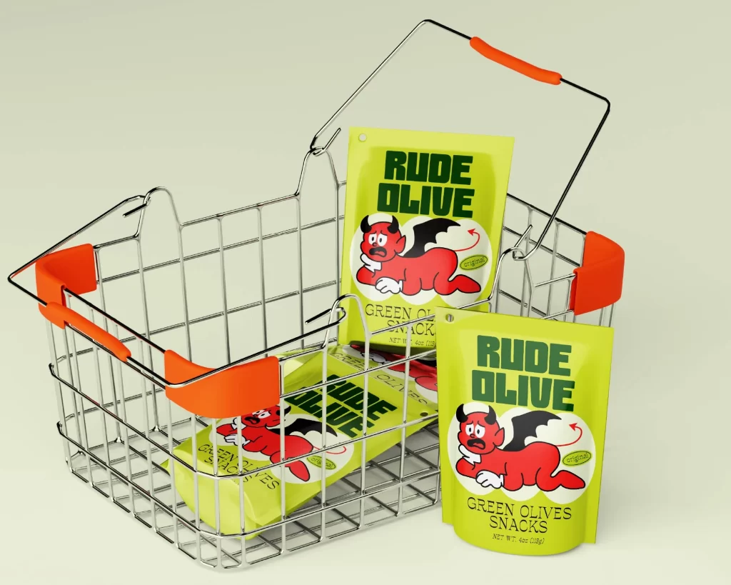 Rude Olive Green Olives Snacks Original