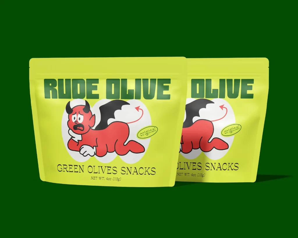 Rude Olive Green Olives Snacks Original OLIVE