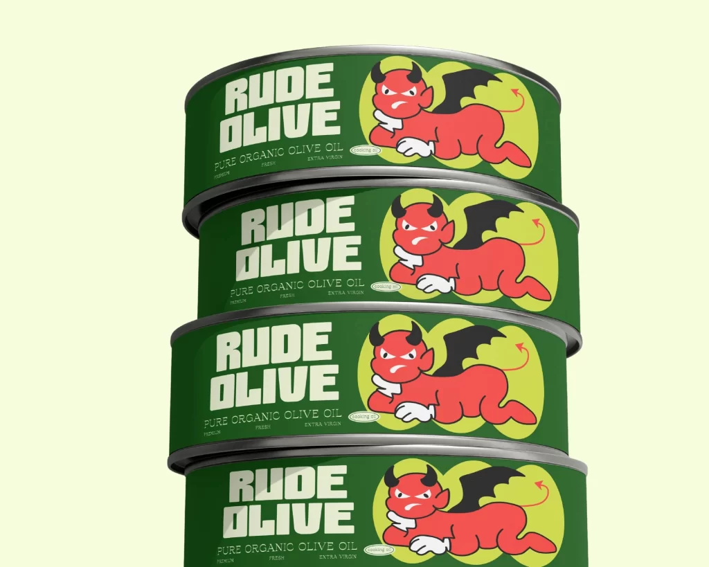 Rude Olive Olive Oil Cans Stacked