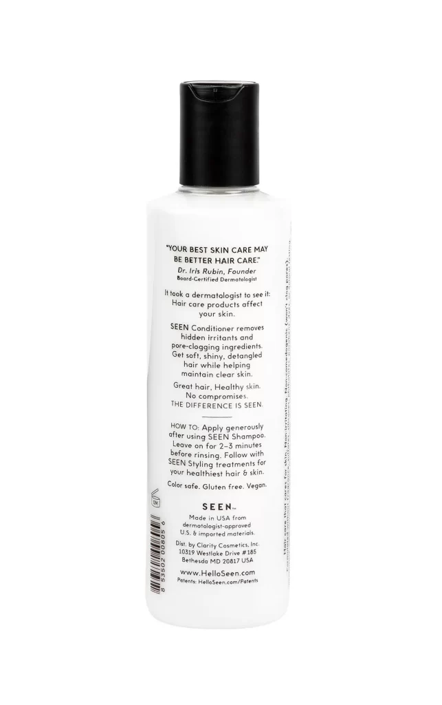 SEEN Skin-Caring Conditioner Fragrance Free Bottle Detail