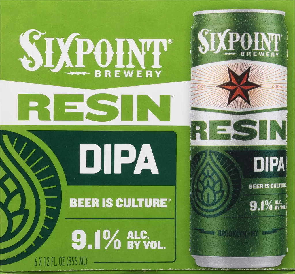 Sixpoint Brewery Resin DIPA Craft Beer Packaging