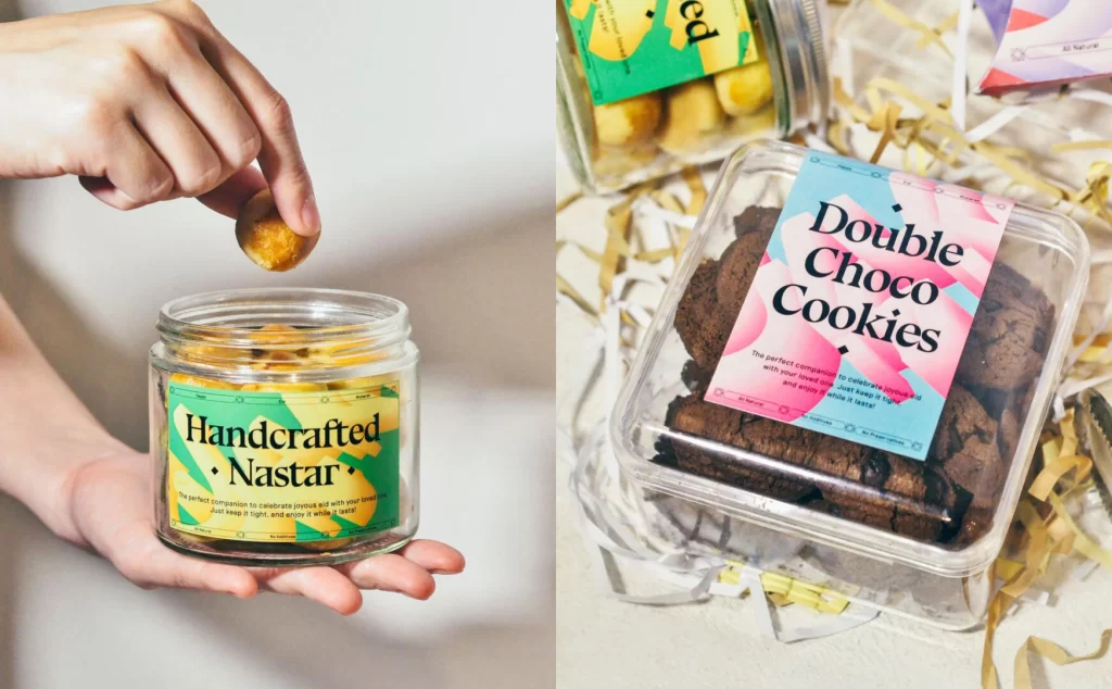 Nastar Cookies Packaging Yellow