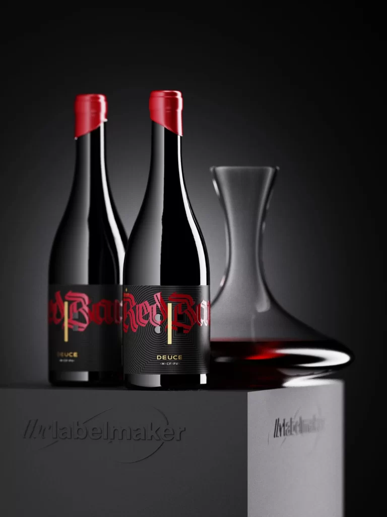 Deuce Red Band Wine Bottle Deuce Angle View