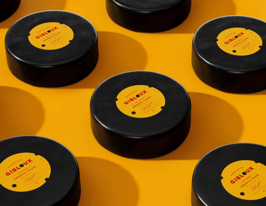 Gibloux Cheese Packaging Black