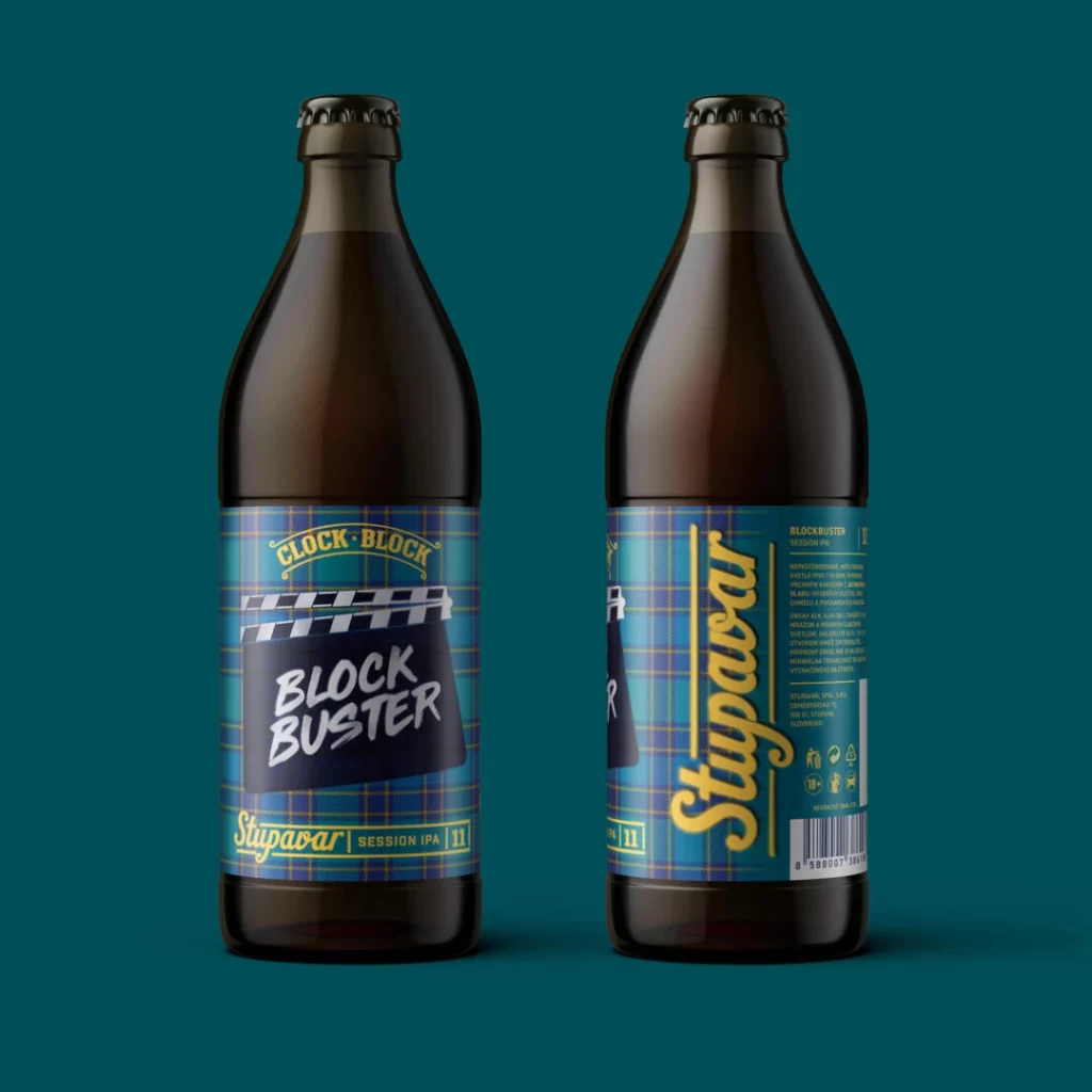 Clock Block Beer Packaging