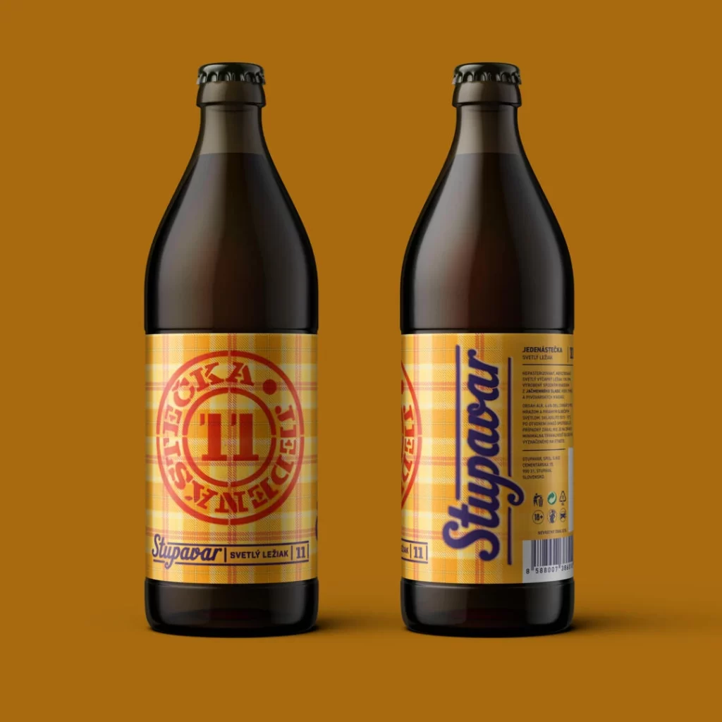 Stupavar Craft Beer Packaging Yellow
