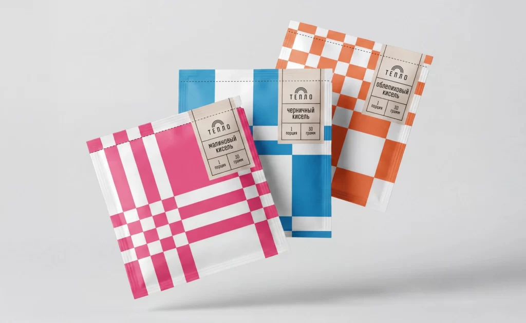 Teplo Jelly Packaging Flavors: Raspberry, Blackcurrant, Apricot