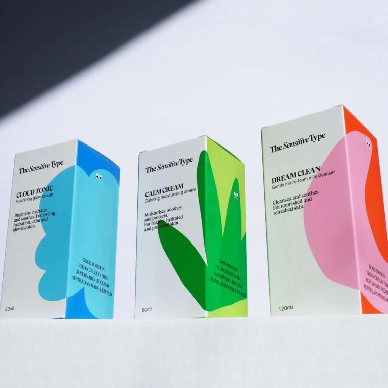 The Sensitive Type Skincare Packaging Blue