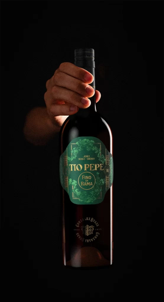 Tio Pepe Sherry Bottle Sherry Side View