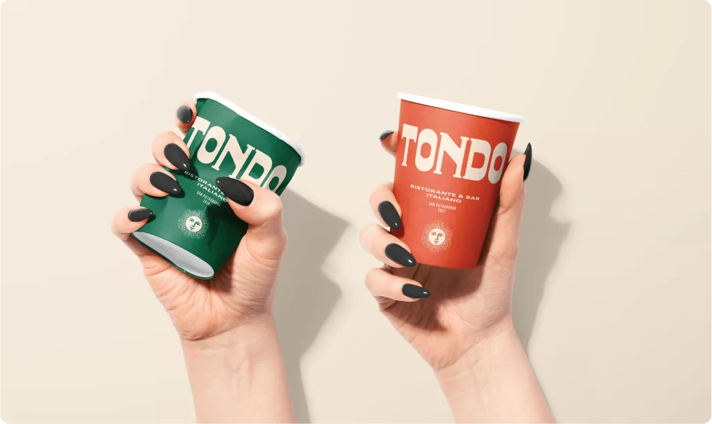 Tondo Paper Cup Color (Green, Red)