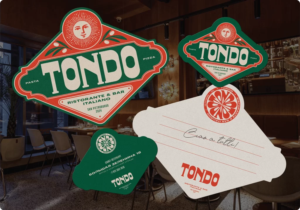 Tondo Restaurant Branding Materials